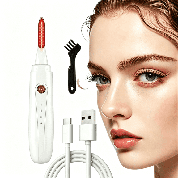 Heated Eyelash Curler,Mothers Day Gift Heated Eyelash Curler for Women & Girls,Electric Eyelash Curler Makeup Kit