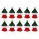 thumbnail image 1 of Uxcell 10 Piezas de Borlas Tri-Capa Pequeñas 1.6" Mini Charm de Borlas para Proyectos de DIY Verde Blanco Rojo, 1 of 7