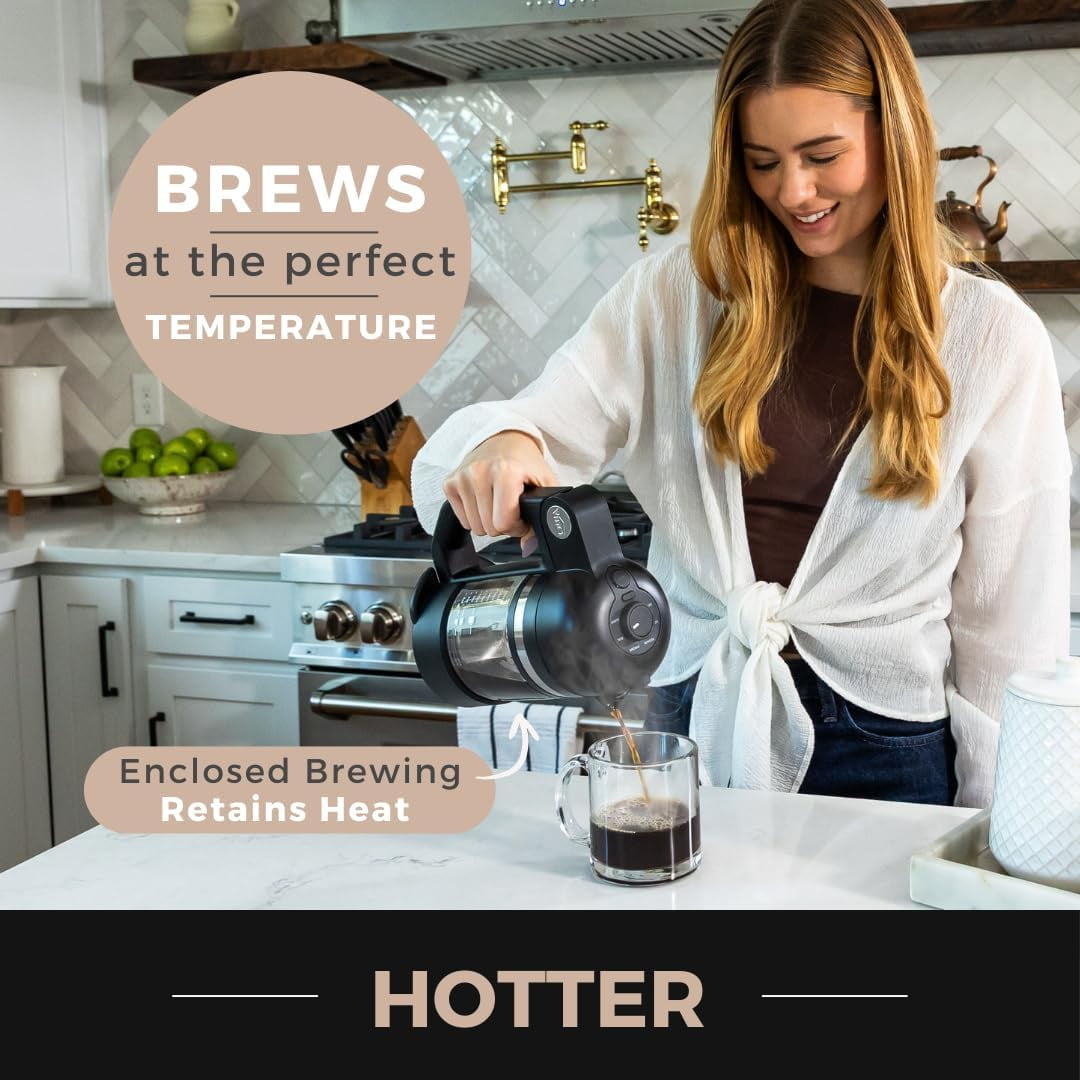 VINCI Micro Café Single-Serve Coffee Brewer | Compatible with Keurig K-Cups, K-Pods | Compact, Portable | Enclosed Brewing for Hotter Coffee | Large Capacity Reusable Filter Cup Included