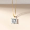 thumbnail image 3 of 3 Carat Princess IGI Certified Lab Grown Diamond Pendant Necklace For Women | FG-VS Solitaire Pendant Necklace 18K Yellow Gold | Martina Solitaire, 3 of 6