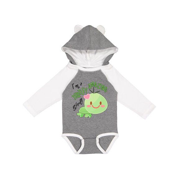 Inktastic Im a Turtle-ly Amazing Girl- Cute Turtle Girls Long Sleeve Baby Bodysuit