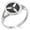 Silver, variant on Stainless Steel Tree Ginkgo Leaves Kamon Crest Minimalist Oval Top Polished Statement Signet Ring