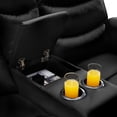 thumbnail image 7 of Sofa PU Leather Recliner Loveseat with Console Slate, Sofa Recliner with Cup Holder, Double Recliner 2-Seater for Living Room Theater Seating Rv Furniture, (Black), 7 of 7