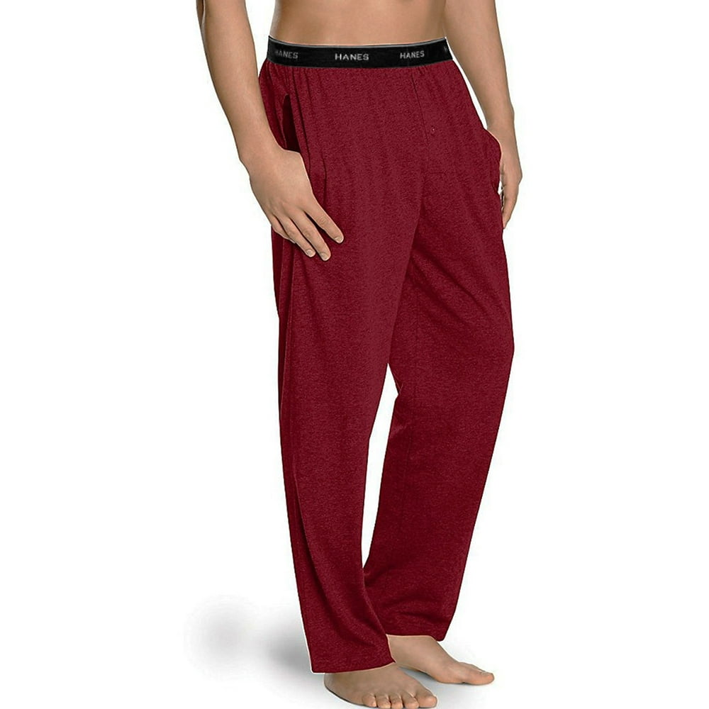 Hanes Hanes Men’s Tagless Tall Sleep Lounge Pants Solid Knit Cotton
