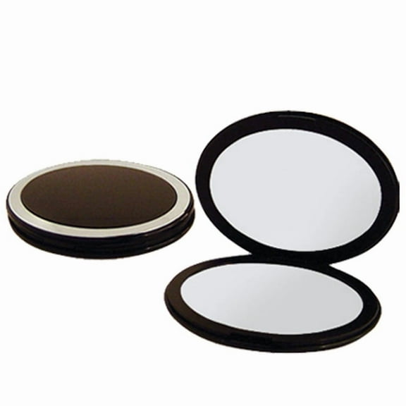 Oval compact mirror 5x/1X magnification