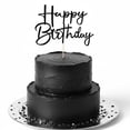 thumbnail image 2 of Decoración para tartas Sleyberoy con purpurina para cumpleaños hecha a mano, color negro, 2 of 9