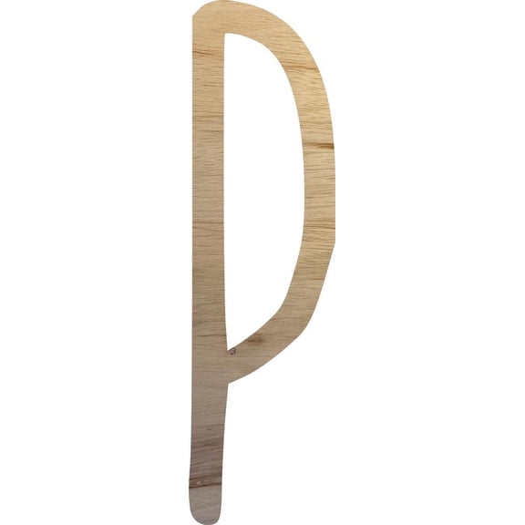 Wooden Letter Craft, 6'' tall Alphabet Letter P, Wall Hanging Northwood Font