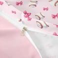 thumbnail image 4 of Meiyoeat Cute Baseball Duvet Cover King, Pink Bow Print King Bedding for Bedroom,Pink Reversible,3 Pieces,No Comforter, 4 of 6