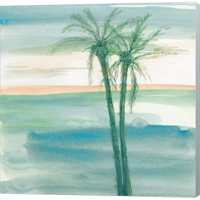 Peaceful Dusk II Tropical by Chris Paschke, Canvas Wall Art