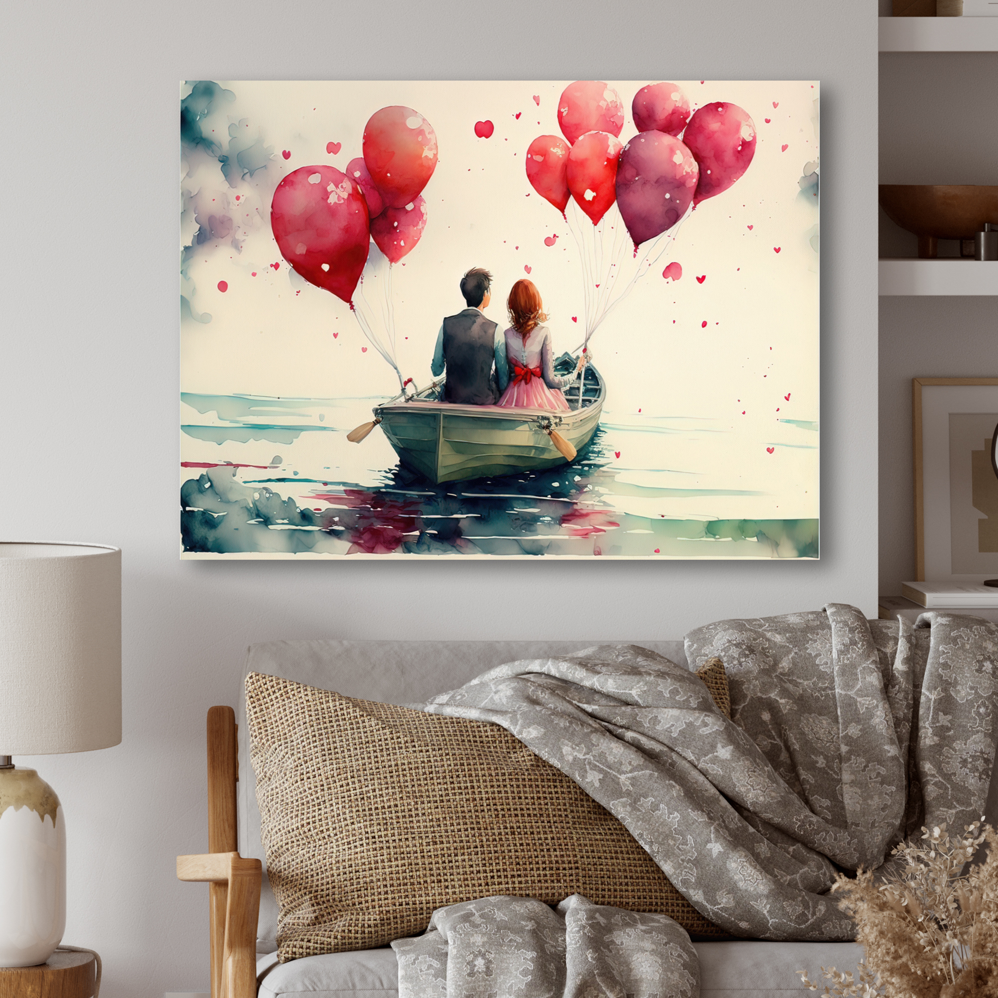 Designart Loving Couple Spending Time Outdoors I Canvas Wall Art