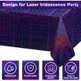 thumbnail image 3 of LAICAIW 8 Pack Iridescence Plastic Tablecloths Shiny Disposable Laser Rectangle Table Covers Holographic Foil Tablecloth Iridescent Party Decoration Birthday Bridal Wedding Christmas 54" x 108"(Purp, 3 of 7