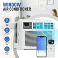 thumbnail image 4 of BEZT 8,000 BTU 115V Window Air Conditioner,Window AC Unit w/Remote&APP Control,4 Mode Fan Speeds,Auto Restart,White, 4 of 8