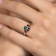 thumbnail image 4 of Gem Stone King 10K Two Tone Gold Green Mystic Topaz and Red Garnet Engagement Ring for Women | 3.04 Cttw | Oval 9X7MM | Gemstone November Birthstone | Size 6, 4 of 6