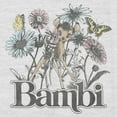 thumbnail image 2 of Women's Bambi Floral Sketch  Racerback Tank Top White Heather 2X Large, 2 of 4