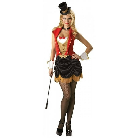 incharacter costumes women's three ring hottie burlesque ringmaster, red/gold/black, small