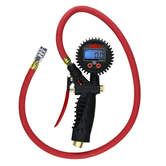 Milton 572D Pro Digital Pistol Grip Inflator Gauge - 36" Hose and Kwik Grip Safety Chuck - 255 PSI