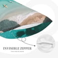 thumbnail image 3 of Pofeuu Turquoise Beach Kayaking Print Polyester Microfiber Plush Pillowcases, Super Soft and Cozy Pillow Case Covers with Envelop Closure（Pillow core not included）-14"x20", 3 of 6