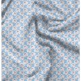 thumbnail image 1 of Soimoi Tissu Popeline de Coton Marron Imprimé Floral Trèfle au Mètre 42 Pouces de Large, 1 of 6