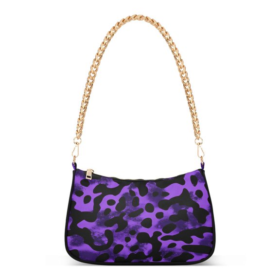 Ryvnso Leopard-a2 Pattern Womens Chain Shoulder Bag Tote Handbags Clutch Hobo Purse with Zipper for Travel