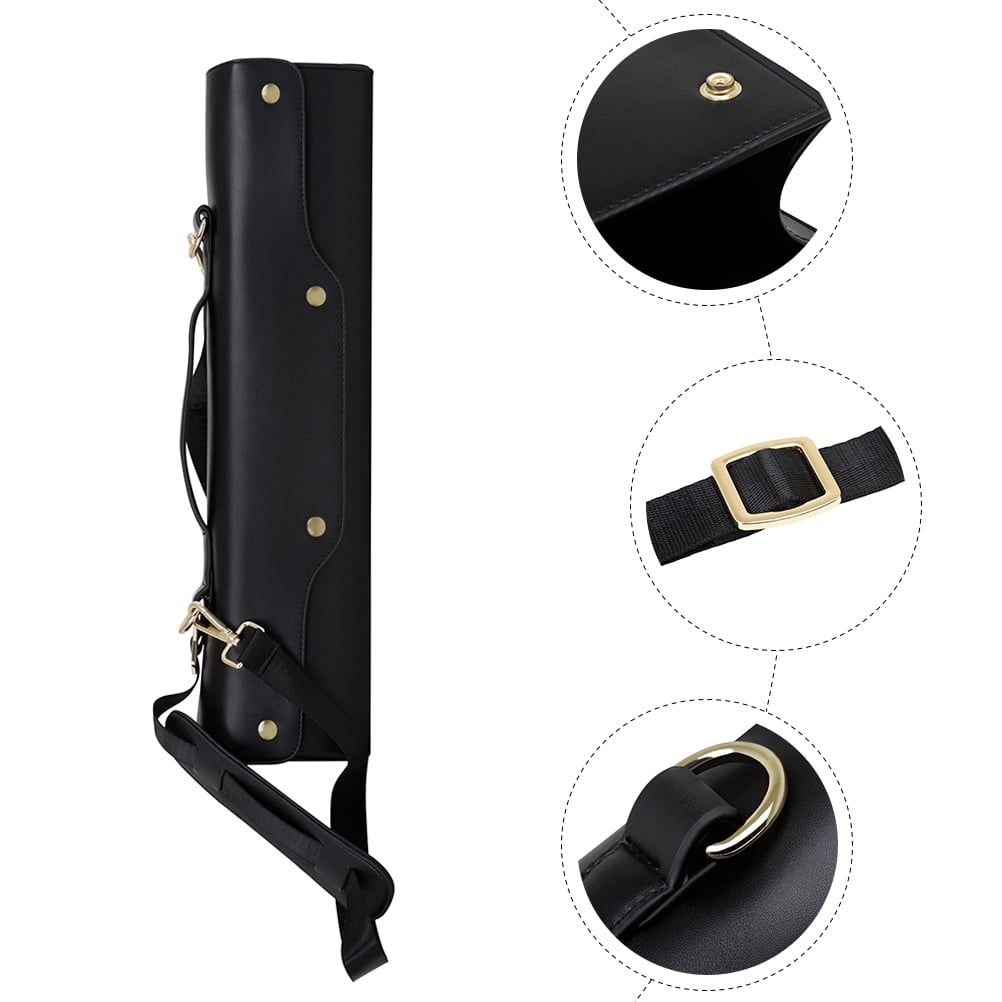 FENGGUIQU 1Pc Portable Flute Bag Black Waterproof Thickened Carrying Case for 16 Hole 17 Hole Flutes