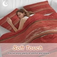 thumbnail image 4 of 3 Piece Red Wood Grain Duvet Cover Set California King,Microfiber Comforter/Quilt Cover with Corner Ties and 2 Pillowcases,Farmhouse Vintage Wooden Rustic Planks Soft Bedding with Zipper Closure, 4 of 8