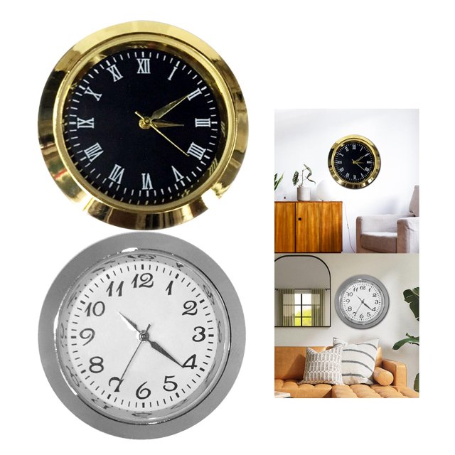 Inserto de Reloj Baoblaze 1-7/16 Pulgadas 2 Uds Movimiento de Reloj Fácil de Leer Suministros de Bricolaje