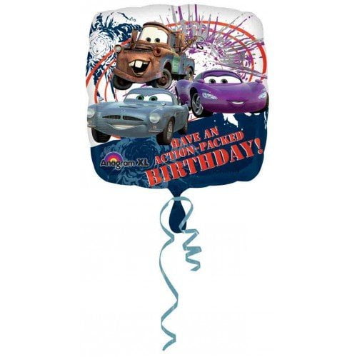 18 CARS Action Packed BIRTHDAY Balloon Party Supplies Decorations Foil Mylar Balloon