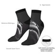 thumbnail image 6 of Fuzoiu Black And White Shark Print Adult Socks, Crew Moisture-wicking Socks, Unisex Cushion Crew Socks,Casual Sports Ankle Socks, 6 of 7