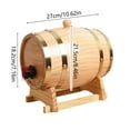 thumbnail image 3 of 5 Liter Oak Barrel with Stand Wooden Barrel Vintage Tequila Rum Dispenser Making Barrels for Home Table Display Decoration Entertaining (5 Liters), 3 of 3