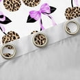 thumbnail image 4 of Feelyou Leopard Print Cherry Black Out Curtains, Cute Bow Curtains Pack of 2 (42x63 Each), 4 of 6