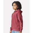 thumbnail image 2 of Comfort Colors 1467Y Garment-Dyed Youth Lightweight Fleece Hooded Sweatshirt-CRIMSON-XS, 2 of 6