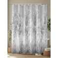 thumbnail image 4 of Shower Curtain Gray Tree Plant Bathroom Curtains with Hooks, Waterproof Fabric Forest Oil Painting Bath Shower Curtains Set for Bathroom Bathtubs Decor 36x72 Inch, 4 of 8