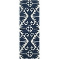 thumbnail image 4 of SAFAVIEH Wyndham Dzvonko Southwestern Wool Area Rug, Royal Blue/Ivory, 8'9" x 12', 4 of 9