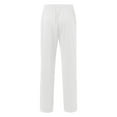thumbnail image 5 of LIIPEE Mens Casual Pants Spring Summer Fashion Solid Color Stretch Elastic Waist Drawstring Wide Leg Pants With Pockets Male Classic Basketball Golf Gym Pants,White,XL, 5 of 6