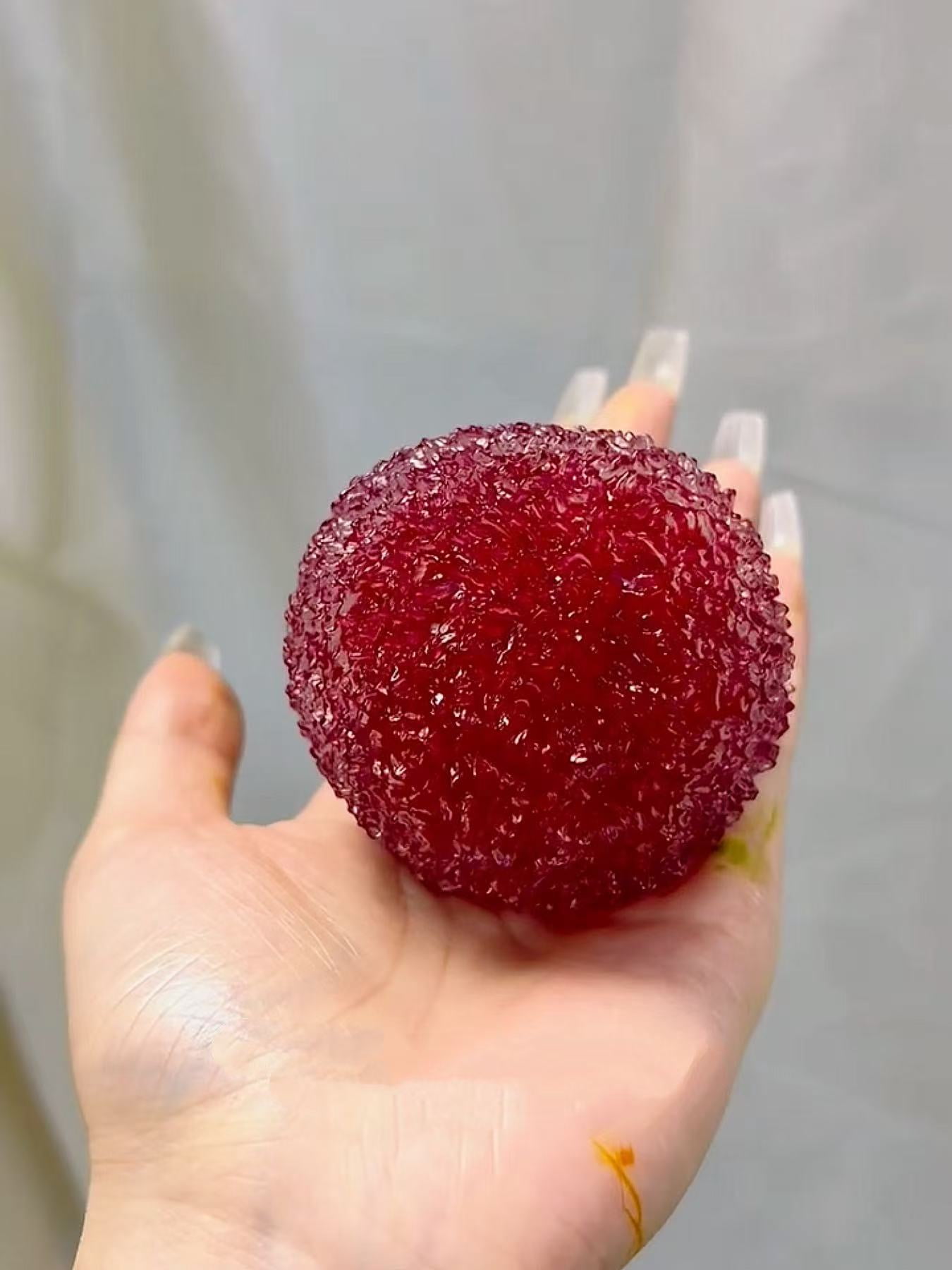 Slushy Bayberry Stress Ball Squishy Toy, Shapeable Non-rebound Fidget Toys, ASMR Sensory Slushy Squeeze Ball Anti Stress for Adults