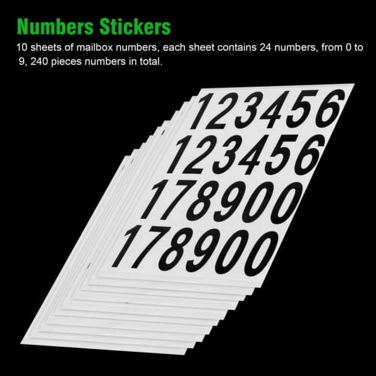 10 Sheets Of 2 Inches Number Stickers Small Self Adhesive Label For Mailbox  House Car 