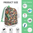 thumbnail image 5 of Flowers Print Bookbag for School College Campus, Large Capacity Backpack with Laptop Sleeve for Students, Durable Everyday Rucksack for Commuting Work Travel, Unisex Gift for Teens Adults, 5 of 5