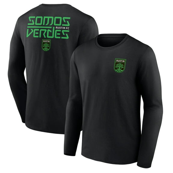 Men's Black Austin FC Team Hometown Collection Crest Long Sleeve T-Shirt