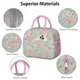 thumbnail image 4 of Lunch Bag Lunch Box for Women Reusable Insulated Lunch Cooler Bags,Large Capacity for Work Travel Picnic,Water-Resistant Pioneer Floral Rose Lunch Tote Bag Gifts for Woman Mom Pink, 4 of 6