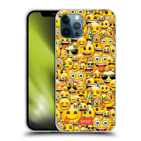 Head Case Designs Officially Licensed emoji® Full Patterns Smileys Soft Gel Case Compatible with Apple iPhone 12 / iPhone 12 Pro