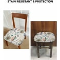 thumbnail image 6 of 4 Packs Nautical Anchor Seat Covers for Dining Chairs,Stretch Fitted Chair Seat Protectors Decorative Office Computer Desk Chair Cushion Removable Slipcovers,Coastal Beach Seahorse Sailboat Off White, 6 of 6