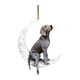thumbnail image 1 of Colgante Decorativo Creativo Con Perro Navideño Sentado En La Luna, Negro, 1 of 6