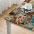 thumbnail image 4 of Deluxe Elastic Edged Flannel Backed Vinyl Fitted Table Cover - Pattern - Square - Fits Square Tables, 4 of 7