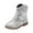 Silver, variant on Kids Ankle Boots Boys Girls Side Zipper Lace Up Work Boots Grey 7 Y-8 Y