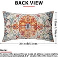 thumbnail image 2 of Boho Carpet Lumbar Pillow Covers 12x20 Inch Vintage Orange Blue Ethnic Bohemian Floral Rectangle Throw Pillows Small Pillowcases Farmhouse Accent Home Decor For Bedroom Couch Sofa Porch Set Of 2, 2 of 2