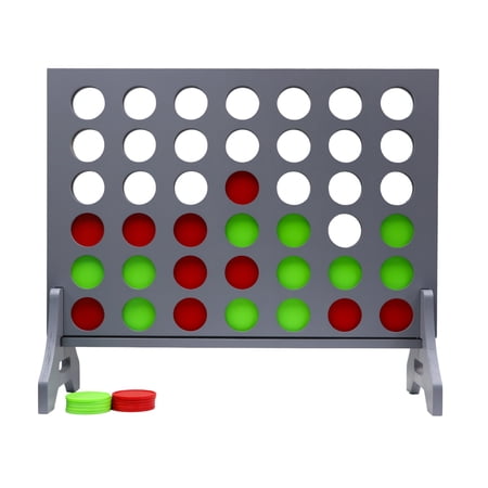 Tailgating Pros Premium Giant Four in a Row with Carrying Case - Jumbo Oversized Outdoor Yard Game - Connect Multiple Pucks in a Row to Win - Many Puck Colors Available!