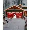 thumbnail image 4 of Garage Door Banner Cover 6 x 13 ft, Christmas Snowman Elk Red Christmas Balls Pine Leaves Red Christmas Garage Door Decorations Holiday Christmas Backdrop Decor for Winter New Year Xmas Party, 4 of 6