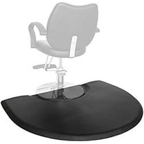 SLSRFD 3' x 4' - 1 inch Thick Salon Anti Fatigue Mat for Hair Stylist, Semi Circle Comfort Barber Shop Beauty Floor Mats Under Styling Chair