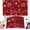 America, variant on Merry Christmas Tree Placemats Set of 6,Xmas Red,Non-Slip/Wipe Clean Linen Dining Table Mat Set,Heat-Resistant Table Liner for Holiday/Party/Oudoor, Table Decoration