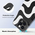 thumbnail image 4 of Compatible with iPhone 14 Pro Max Phone Case for Women, Soft Silicone Anti-Collision and Cute Zebra Print Patten Design, Lens Edge Raised Protection for iPhone 14 Pro Max 6.7"-Black, 4 of 13